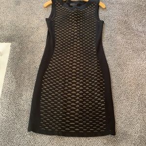 Connected apparel knit black gold dress small S